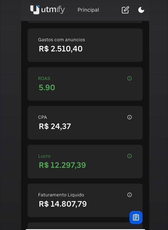 Painel de vendas com ROAS 5,90 — conversa de cliente da Raio7 no WhatsApp
